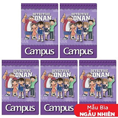 Combo 5 Tập Conan 1B Team - B5 4 Ô Ly 48 Trang ĐL 120g/m2 - Campus NB-BCOB48 (Mẫu Màu Giao Ngẫu Nhiên)