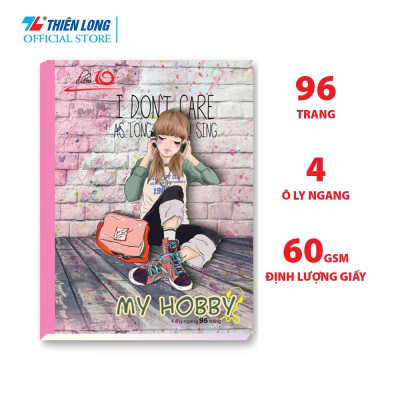 Tập học sinh 96 trang Điểm 10 TP-NB072 hình ngẫu nhiên- 96 trang - 4 ôly ngang