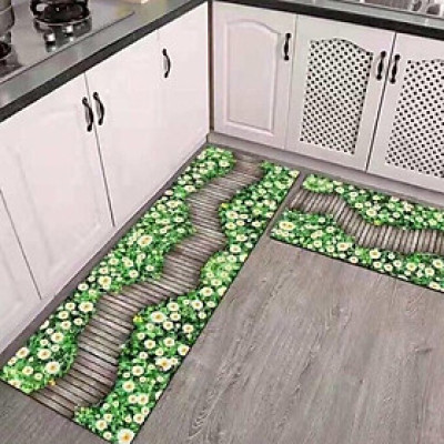 Thảm Bếp, Thảm Chùi Chân Cao Cấp Chống Trượt (40*60cm + 40*120 cm) Mẫu TB4