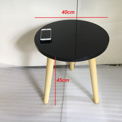 Bàn trà, bàn sofa tròn đen 40x45, bàn cafe phòng khách, bàn coffee, bàn gỗ cà phê