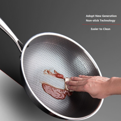 Chảo chống dính lòng sâu inox 304 cao cấp DSP CS004-W32 và CS004-W34 chất liệu Inox 304, công nghê chống dính khoan trắc bề mặt cao cấp- Hàng chính hãng