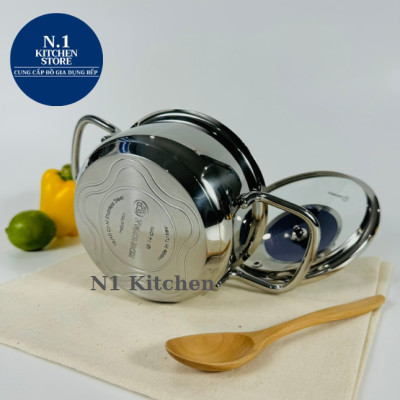Nồi inox cao cấp thân thấp Korkmaz Perla - Hàng Chính Hãng