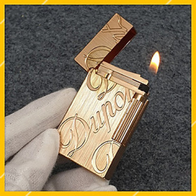 Vỏ Hột Quẹt Bật Lửa Upon D03H Họa Tiết Vàng Hồng Xước Khắc Chữ S.t Upon Tinh Xảo - Dùng Ga Đá Cao Cấp
