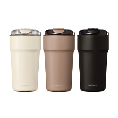 Ly giữ nhiệt 500ml LocknLock LHC4357 Metro Cafe Tumbler, Hàng chính hãng, Thép 304 không gỉ, có dây đeo tay - JoyMall