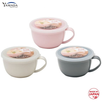 Cốc nhựa có nắp mềm Yamada 360ml, nắp có lỗ nhỏ dùng cắm ống hút tiện lợi - nội địa Nhật Bản 