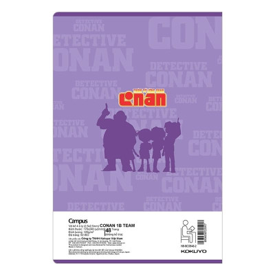 Combo 5 Tập Conan 1B Team - B5 4 Ô Ly 48 Trang ĐL 120g/m2 - Campus NB-BCOB48 (Mẫu Màu Giao Ngẫu Nhiên)