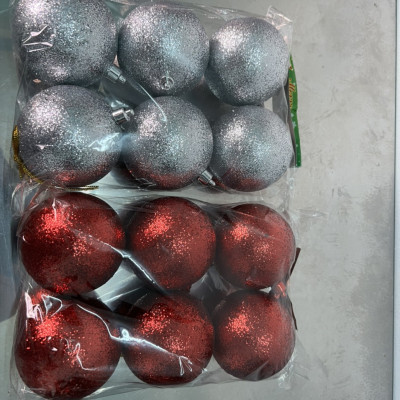 Quả châu kim tuyến treo cây thông noel - Châu cao cấp đủ size đủ màu