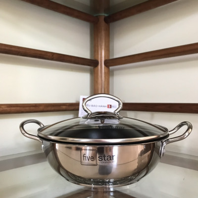 Nồi Kho Cá 3 Đáy Chống Dính 20cm Fivestar ( tặng 2 vá canh) - Hàng Loại 1 Chính Hãng