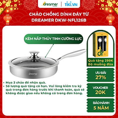 Chảo chống dính đáy từ vân tổ ong 26cm- Dreamer DKW-NFL126B