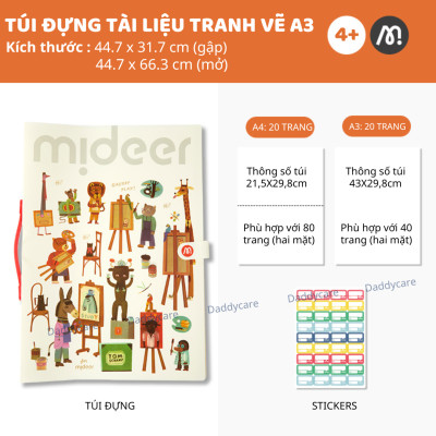 Túi Đựng Tài Liệu Nhiều Ngăn Mideer Colorful Creation Gallery túi đựng giấy A3