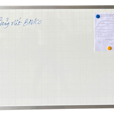 Bảng từ trắng viết bút lông treo tường Bavico KT 40x60cm