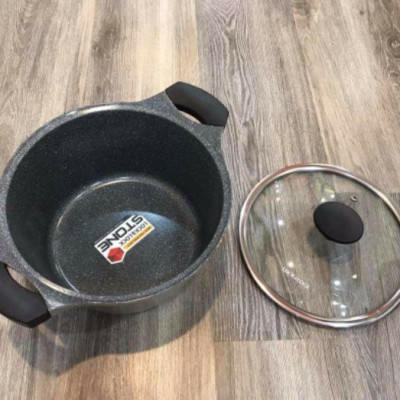 Nồi Đá Stone 7 Lớp Cao Cấp 24cm Thành Cao  LCA6244D (cam kết hàng chính hãng)
