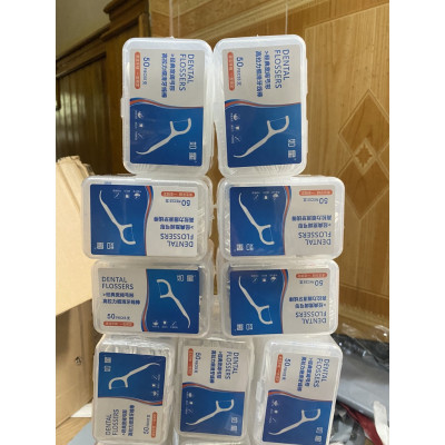 COMBO 2 Hộp 50 Tăm Chỉ Nha Khoa Tăm Nhựa Nha Khoa Tiện Dụng Làm Sạch Răng Set Tiệt Trùng (Hàng Cao Cấp) Cây Vệ Sinh Kẽ Răng Chân Nướu Chuyên Dụng Chiếc Xỉa Răng Chăm Sóc Răng Miệng