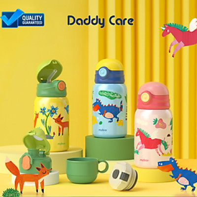 Bình nước cho bé đi học giữ nhiệt  Mideer Vacuum Insulated Bottle có ống hút dây đeo cao cấp