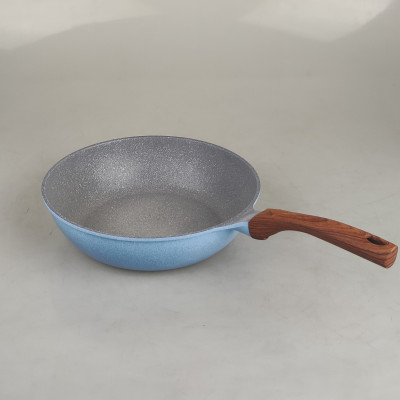 Chảo chống dính men đá xanh Sapphire 10 lớp Greencook GCP09 dùng được bếp ga, bếp hồng ngoại, bếp từ-Hàng chính hãng