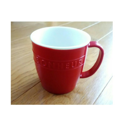 Cốc nhựa giả sứ Yamada 300ml, kiểu dáng đơn giản cùng quai cầm chữ C tiện dụng, chắc chắn - nội địa Nhật Bản 