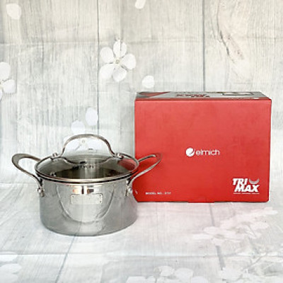  NỒI 18cm INOX 304 CAO CẤP 3 LỚP ĐÁY LIỀN TRI-MAX 18CM - 2,ELMICH - EL3732]