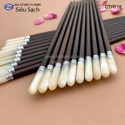 Đũa Trắc đầu ốc biển đai Bạc Super VIP - đủ mẫu (10 đôi/Hộp) dành cho nhà giàu - Sang trọng - Đẳng cấp