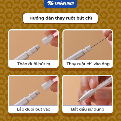 Combo 10 Bút chì bấm Hoshi Thiên Long PC-037/HS - Công nghệ Nhật Bản