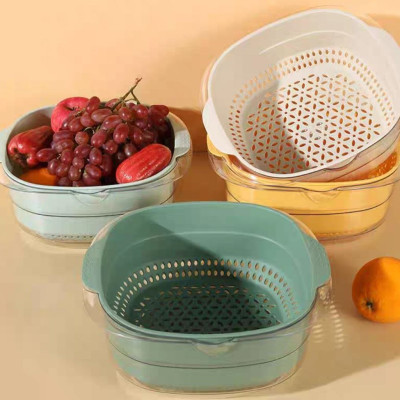 Bộ chậu rổ Nhật vuông đại Hokori MH2338-39- Màu ngẫu nhiên