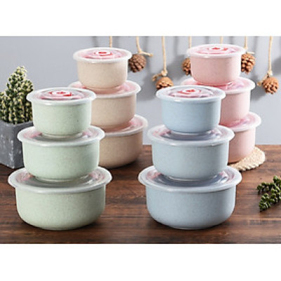 Combo 3 Hộp Cơm Lúa Mạch Nắp Đậy Hút Chân Không Chổng Đổ PaKaSa - Hàng Chính Hãng 