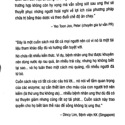 Phòng Và Chữa Bệnh Ung Thư Theo Phương Thức Tự Nhiên (Tái Bản 2023)