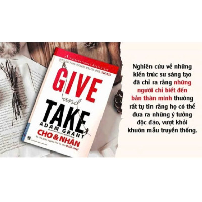 Sách - Give And Take Cho Và Nhận - Adam Grant