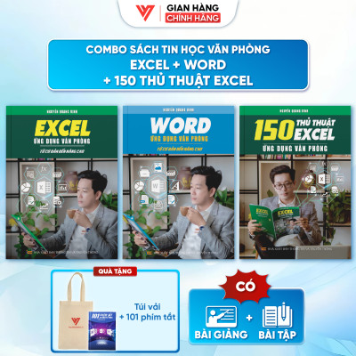 Combo 3 Sách Word Và Excel Và 150 Thủ Thuật Ứng Dụng Văn Phòng Từ Cơ Bản Đến Nâng Cao - N1