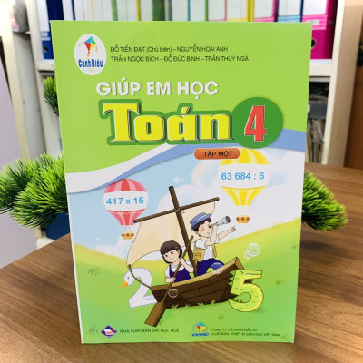 Sách - Combo Giúp em học toán 4 - tập 1 + 2 ( cánh diều )