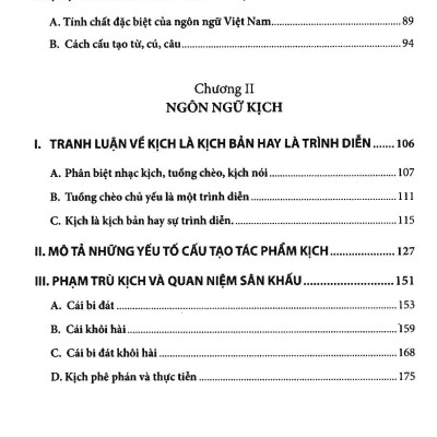 Lược Khảo Văn Học II – Ngôn Ngữ Văn Chương Và Kịch