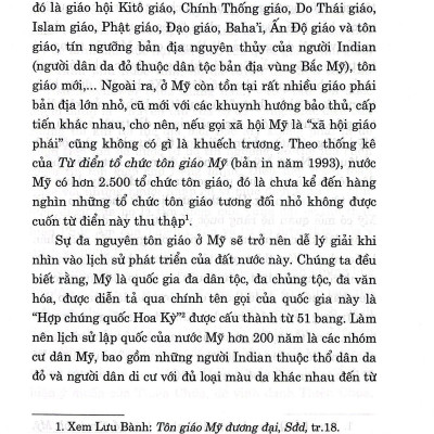 Chính Sách Tôn Giáo Của Mỹ Và Góc Nhìn Tham Chiếu Với Việt Nam