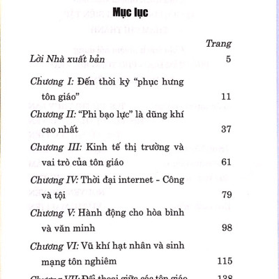 Tôn giáo và hòa bình trong thế kỷ XXI (Sách tham khảo)