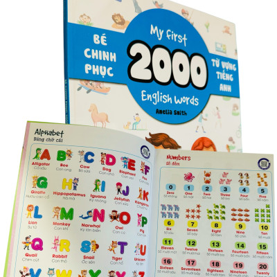 Sách- Bé Chinh Phục 2000 Từ Vựng Tiếng Anh 119 trang (My First 2000 English Words)