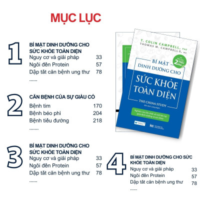 Combo Sách sống xanh: Ăn lành sống mạnh + Bí mật dinh dưỡng + Toàn cảnh dinh dưỡng