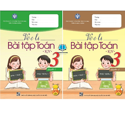 Sách - Vở ô li Bài tập Toán lớp 3 - Bộ Kết nối tri thức (2 quyển)