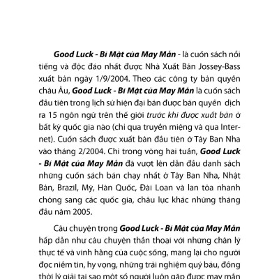 Bí Mật Của May Mắn - Khổ Lớn (Tái Bản 2021)