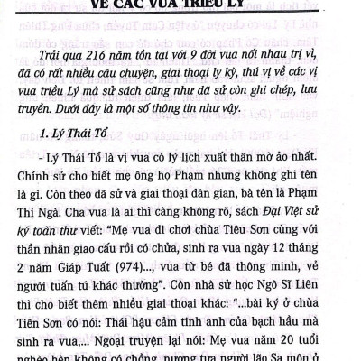 Lý Triều Những Điều Hay Nên Biết