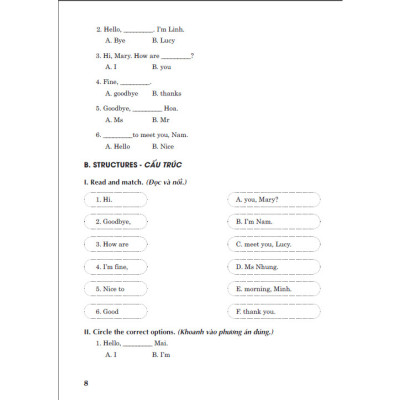 Bài tập dùng kèm tiếng anh 3 (biên soạn theo sgk tiếng anh 3 global success)