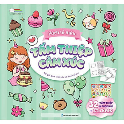 Sách Tô Màu - Tấm Thiệp Cảm Xúc: Để Gửi Gắm Tình Yêu Và Hạnh Phúc