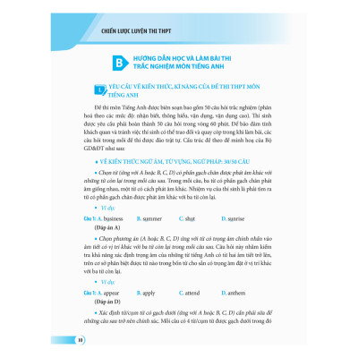 Chiến Lược Luyện Thi THPT - Bộ Đề Thi Trắc Nghiệm - Tiếng Anh