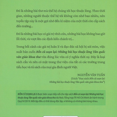 Bổn Cũ Soạn Lại 2 - Những Bài Học Thuộc Lòng - Tân Quốc Văn Giáo Khoa Thư