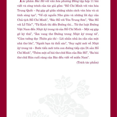 Di Sản Hồ Chí Minh - Bác Hồ Với Văn Hóa Phương Đông