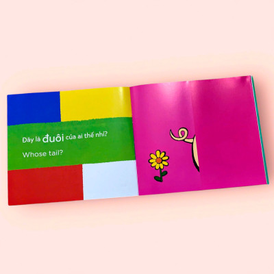 Sách cho bé - Đuôi Của Ai Thế Nhỉ? - Whose tail? - Bộ Sách Lật Mở Khám Phá Song Ngữ - Dành cho trẻ 0-4 tuổi