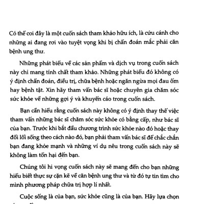 Phòng Và Chữa Bệnh Ung Thư Theo Phương Thức Tự Nhiên (Tái Bản 2023)