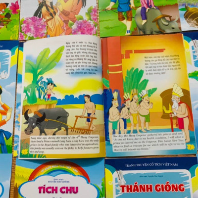Sách- Combo sét 20 cuốn Truyện Tranh Cổ Tích Mầm Non Song Ngữ Ngụ Ngôn dành cho trẻ mầm non (Chủ đề ngẫu nhiên)