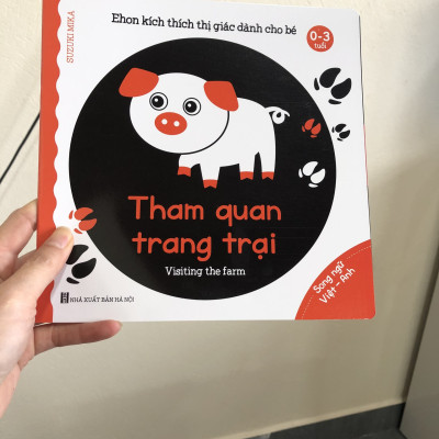 1 Cuốn Trong Trọn Bộ 6 Cuốn Ehon  Kích Thích Thị Giác cho bé Song Ngữ Việt Anh - In mực chiết xuất tự nhiên - Chất liệu giấy ảnh chịu nước, chống thấm nước - Bé gặm nhấm không rách