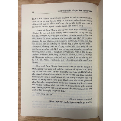 Sách - Giáo trình luật tố tụng hình sự Việt Nam (Tái Bản Lần Thứ 1)