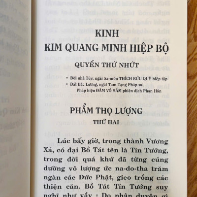Sách - Kinh Kim Quang Minh Hiệp Bộ (Bìa cứng tặng kèm bao sách - giấy chống lóa)