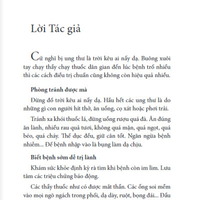 Cẩm Nang Phòng Trị Ung Thư  - Tái Bản (TH)