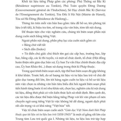 Giáo Dục Việt Nam Thời Kỳ Thuộc Địa Qua Tài Liệu Và Tư Liệu Lưu Trữ (1858 - 1945)